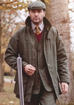 Alan Paine Men's Rutland Waterproof Tweed Shooting Coat