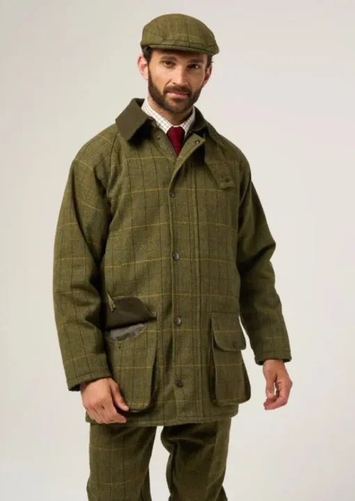 Alan Paine Men's Rutland Waterproof Tweed Shooting Coat
