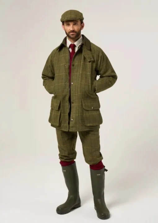 Alan Paine Men's Rutland Waterproof Tweed Shooting Coat