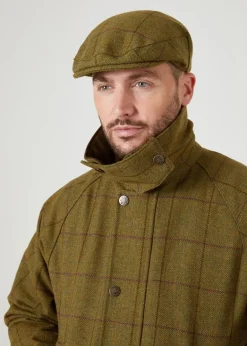 Alan Paine Men's Rutland Waterproof Tweed Flat Cap
