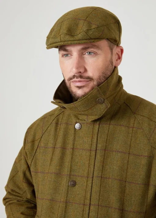 Alan Paine Men's Rutland Waterproof Tweed Flat Cap