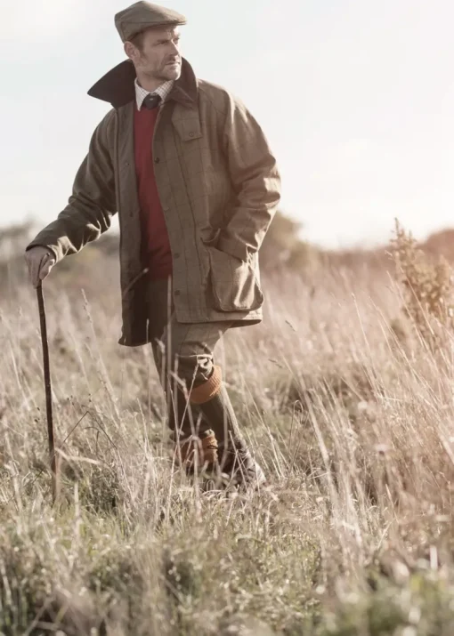 Alan Paine Men's Rutland Waterproof Tweed Shooting Coat