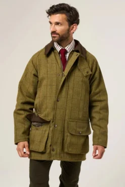 Alan Paine Men's Rutland Waterproof Tweed Shooting Coat
