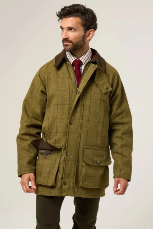 Alan Paine Men's Rutland Waterproof Tweed Shooting Coat