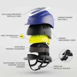 Charles Owen Halo Riding Helmet Wide Peak - Black Matte Luxe