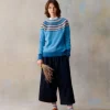 Harley of Scotland Women's Fair Isle Yoke Sweater