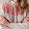 Harley of Scotland Women's Fair Isle Yoke Sweater