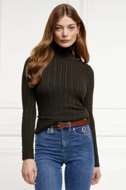 Holland Cooper Women's Seattle Roll Neck Cable Knit Jumper