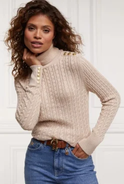 Holland Cooper Women's Seattle Roll Neck Cable Knit Jumper