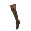House of Cheviot Lady Fairisle Sock Dark Olive