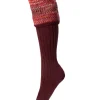 House Of Cheviot Lady Katrine Socks Burgundy