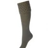 House Of Cheviot Lady Rannoch Sock Dark Olive