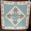 Sally Chapman Collection Silk Scarf Ponies & Pavillions Blue