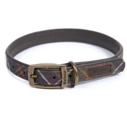 Barbour Classic Tartan Leather Dog Collar