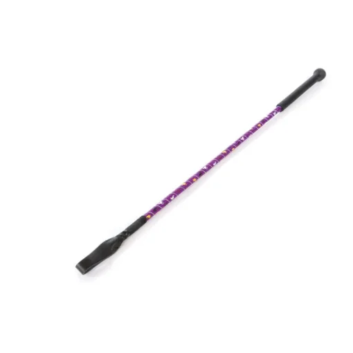 HY Equestrian Silver Riding Whip